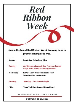 Red Ribbon Week Dress Up Days